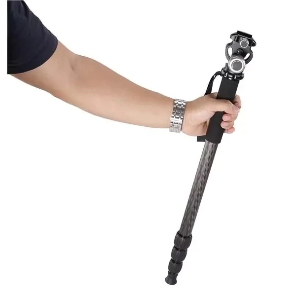 Leofoto MP-285C Carbon Fiber 4 Section Monopod - Max Load 18kg, Max Height 1650mm