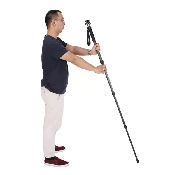Leofoto MP-285C Carbon Fiber 4 Section Monopod - Max Load 18kg, Max Height 1650mm