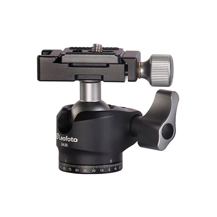 Leofoto LH Series LH-25 25mm Low Profile Ball Head and PU-25 QR Plate - Max Load 6kg