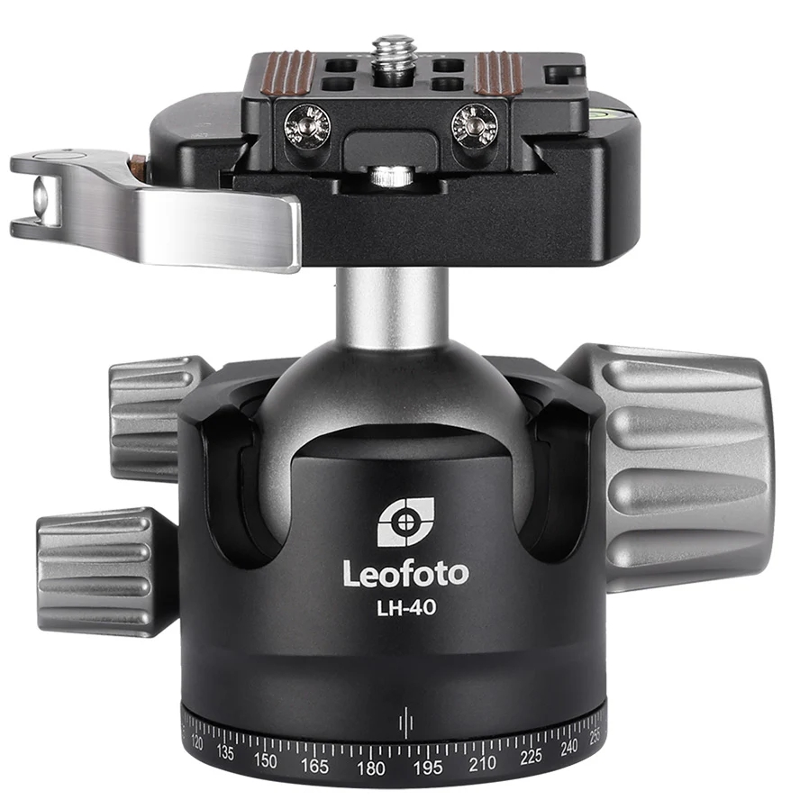 Leofoto LH Series LH-40LR 40mm low profile ball head with NP-50 Quick Release Plate