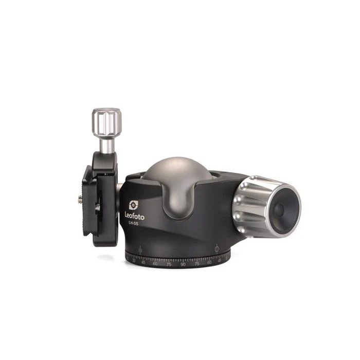 Leofoto LH Series LH-55 55mm Low Center of Gravity Ball Head and QP-70N QR Plate - Max Load 25kg