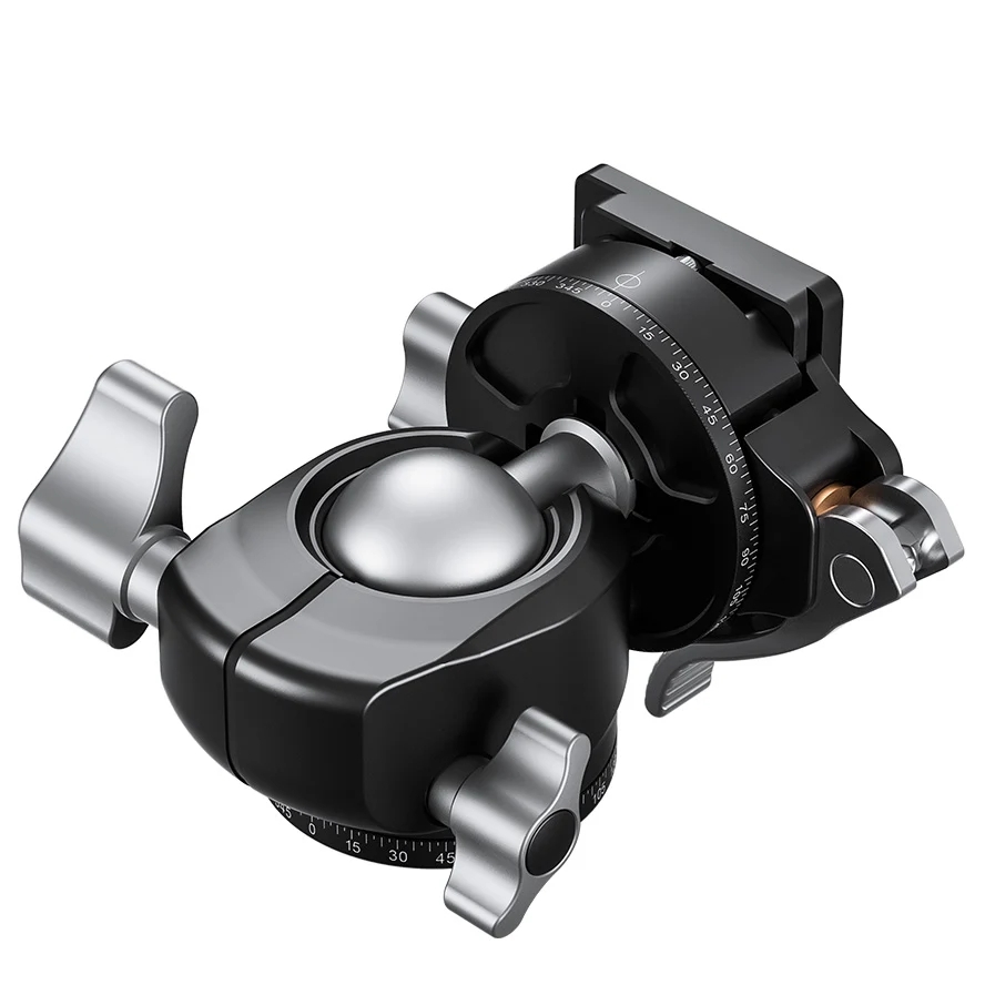 Leofoto LH Series LH-30PCL 30mm Low Profile Ball Head with PCL-52 Panning Clamp and QR Lock System - Max Load 15kg