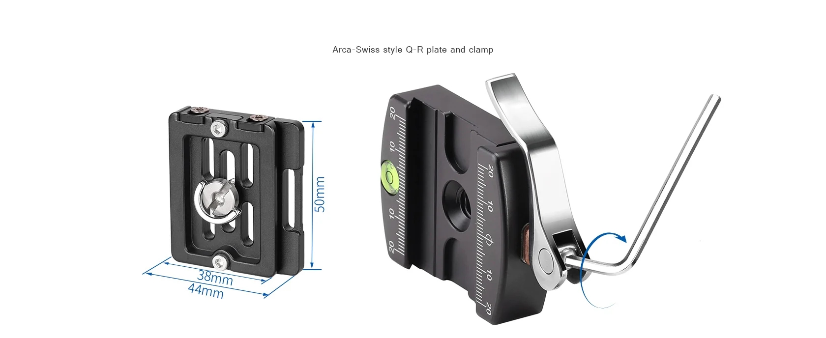 Leofoto LH Series LH-40LR 40mm low profile ball head with NP-50 Quick Release Plate