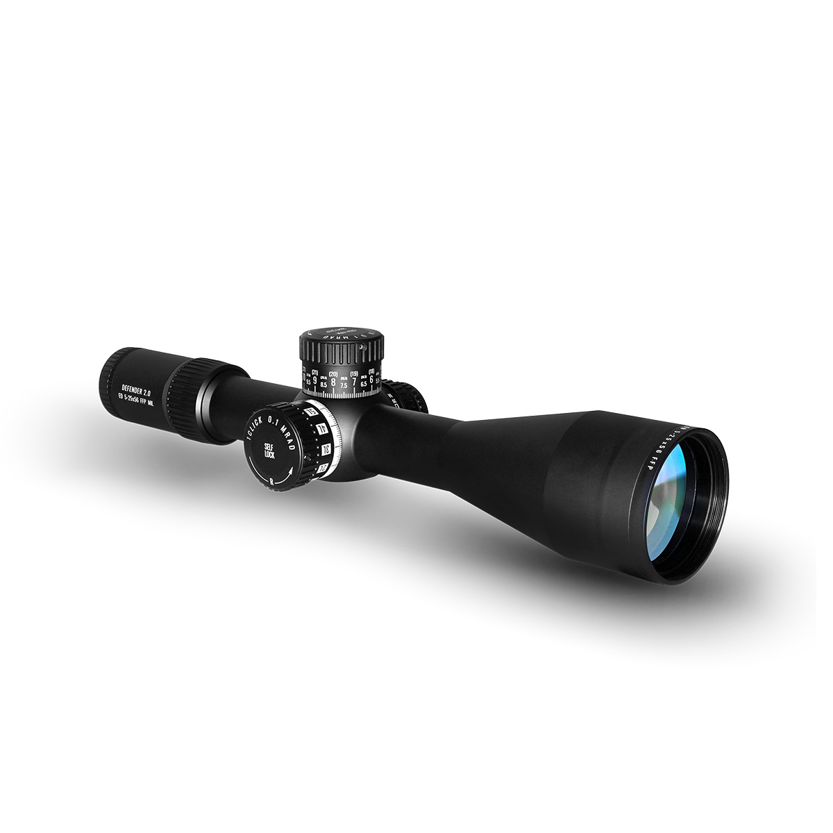 WULF Defender 2.0 ED 5-25x56 FFP W-MIL5 0.1 MRAD Rifle Scope