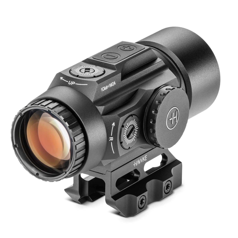 Hawke Optics 6x36 Prism Sight with 5.56 BDC Dot Reticle - Supplied with Low & High Weaver Mount