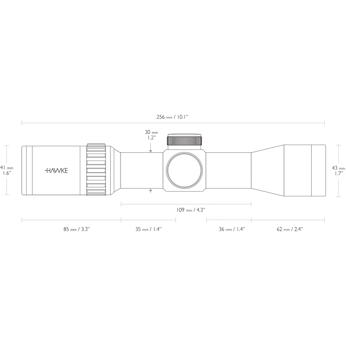 Hawke Crossbow XB30 Pro Compact 2-8x36 SR Rifle Scope