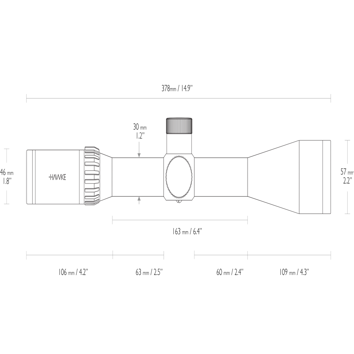 Hawke AIRMAX 30 FFP SF 6-24×50 AMX IR Reticle Rifle Scope 
