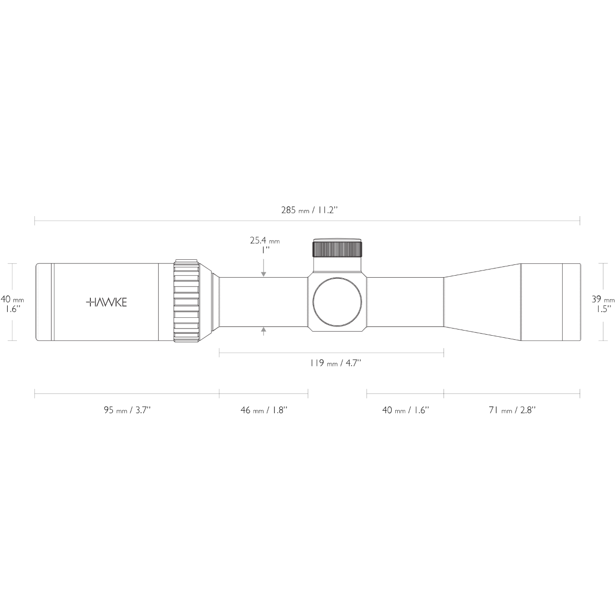 Hawke Vantage 2-7x32 30/30 Duplex Rifle Scope