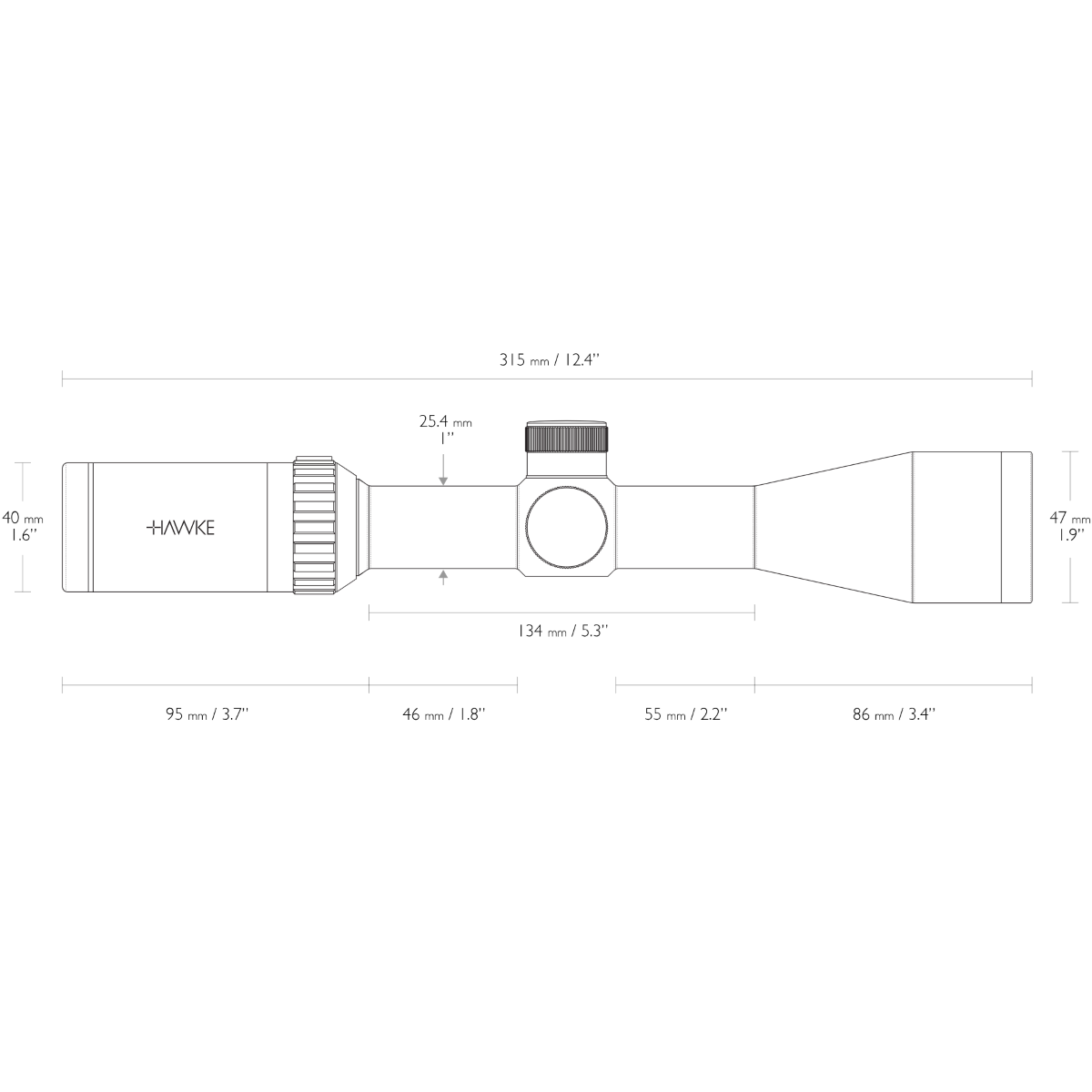 Hawke Vantage 3-9x40 30/30 Duplex Rifle Scope 