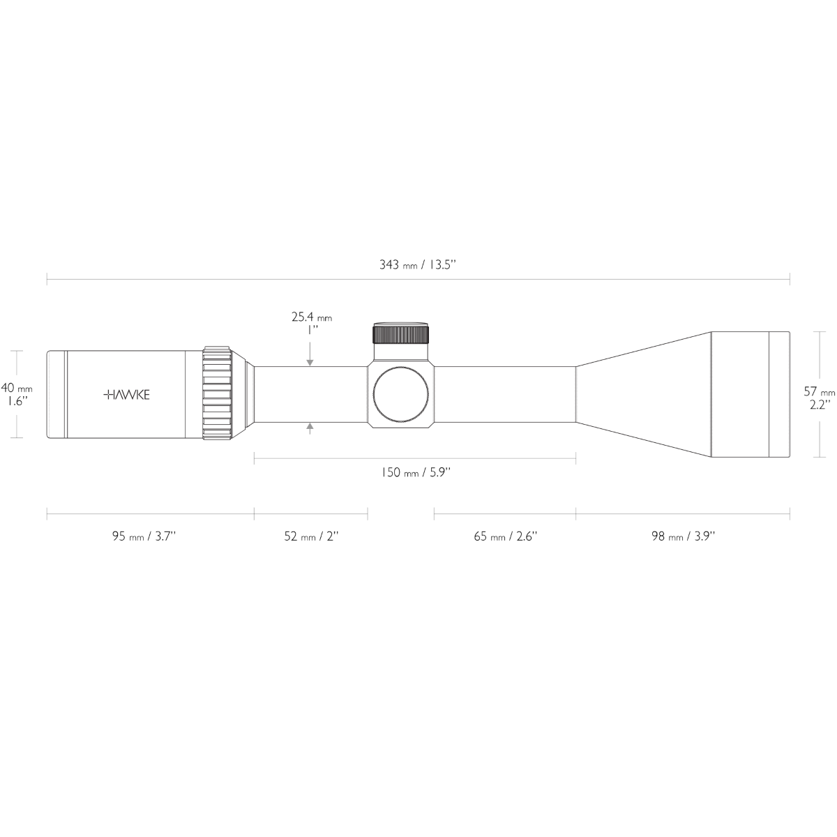 Hawke Vantage 3-9x50 30-30 Duplex Rifle Scope