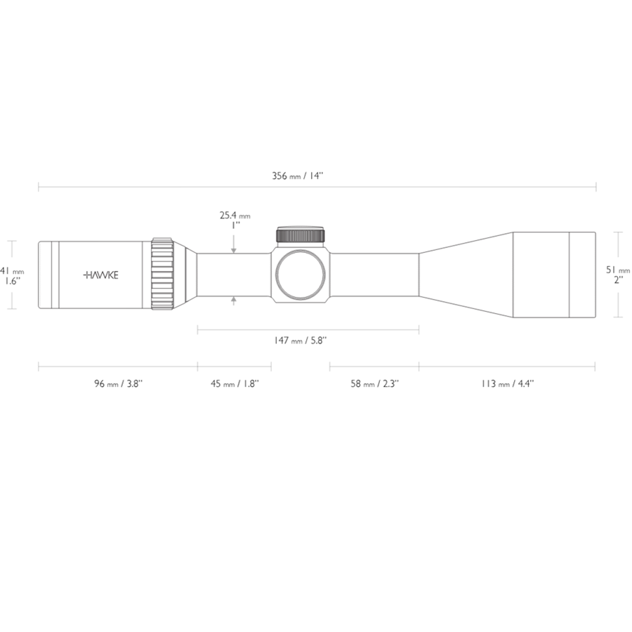 Hawke Vantage SF 4-16x44 Half Mildot Rifle Scope