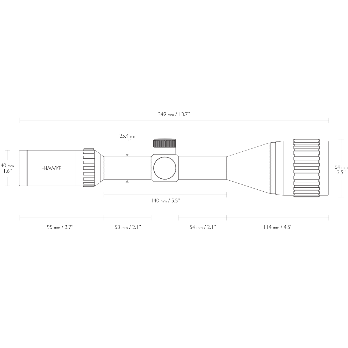 Hawke Vantage IR 4-12x50 AO Mildot Rifle Scope