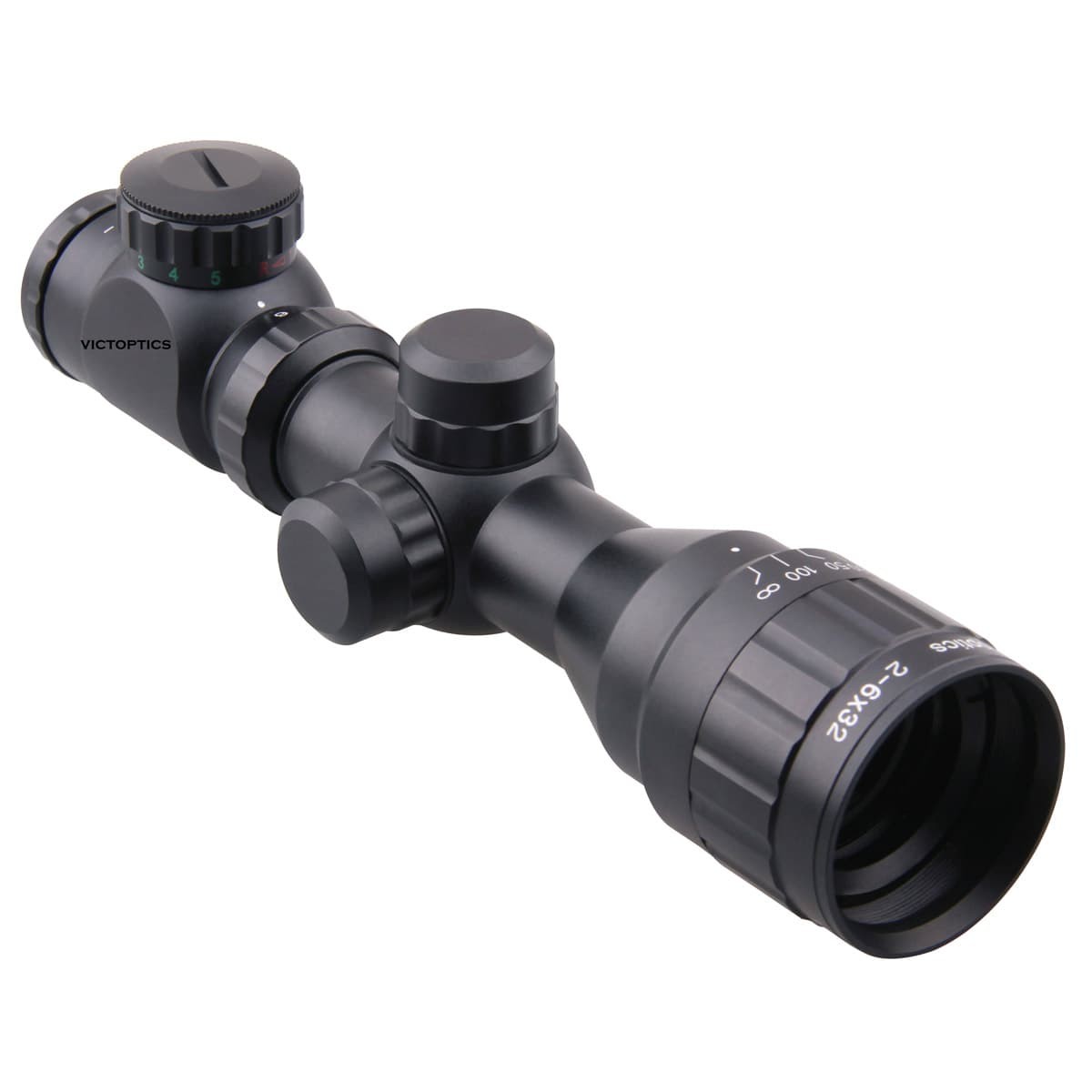 Victoptics 2-6 x 32 AOE SFP Illuminated Rangefinder reticle Rifle Scope - Free Mounts