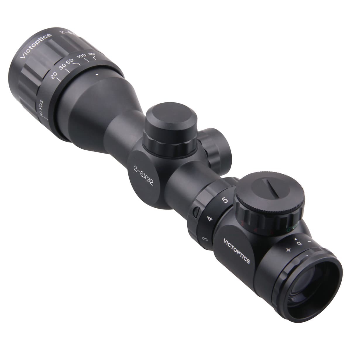 Victoptics 2-6 x 32 AOE SFP Illuminated Rangefinder reticle Rifle Scope - Free Mounts