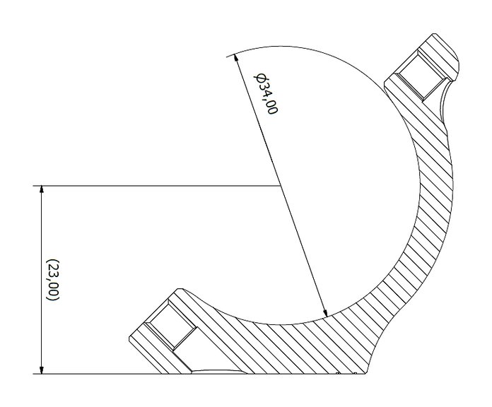 Spuhr HB40-23D 34mm Interface Blaser Saddle Scope Rings - 2x Interface