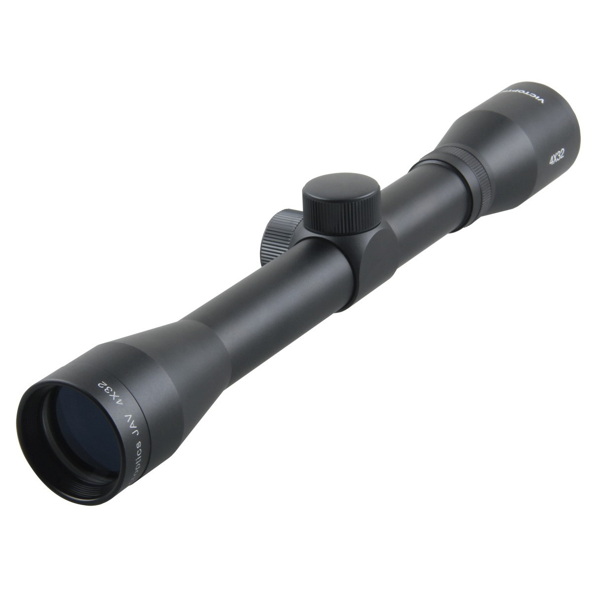 Victoptics JAV 4x32 SFP Non IR 1/4 MOA Duplex Rifle Scope - Includes Rings