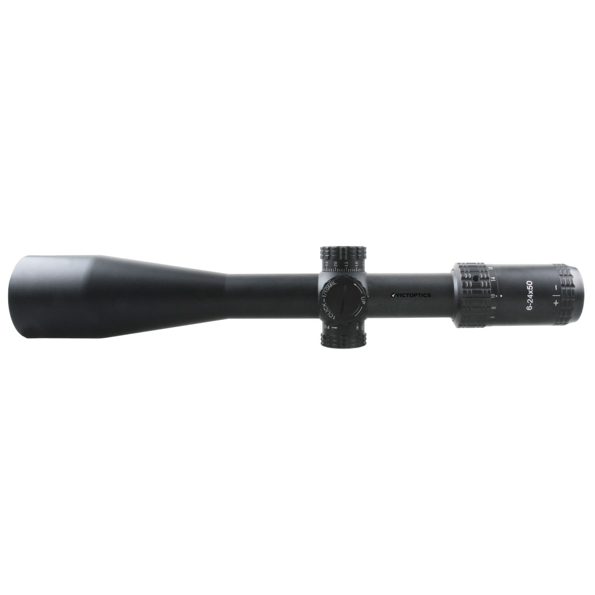 Victoptics S4 6-24x50 SFP 1/10 MRAD Non IR MDL Rifle Scope - Includes Picatinny Mounts