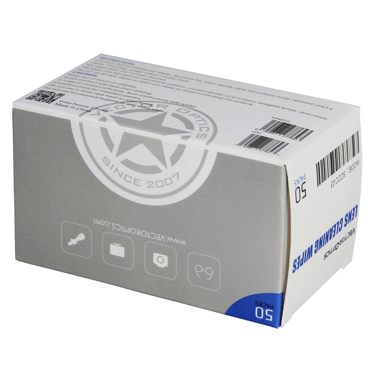 Vector Optics Pre-Moistened Optics Lens Alcohol-Free Cleaning Wipes