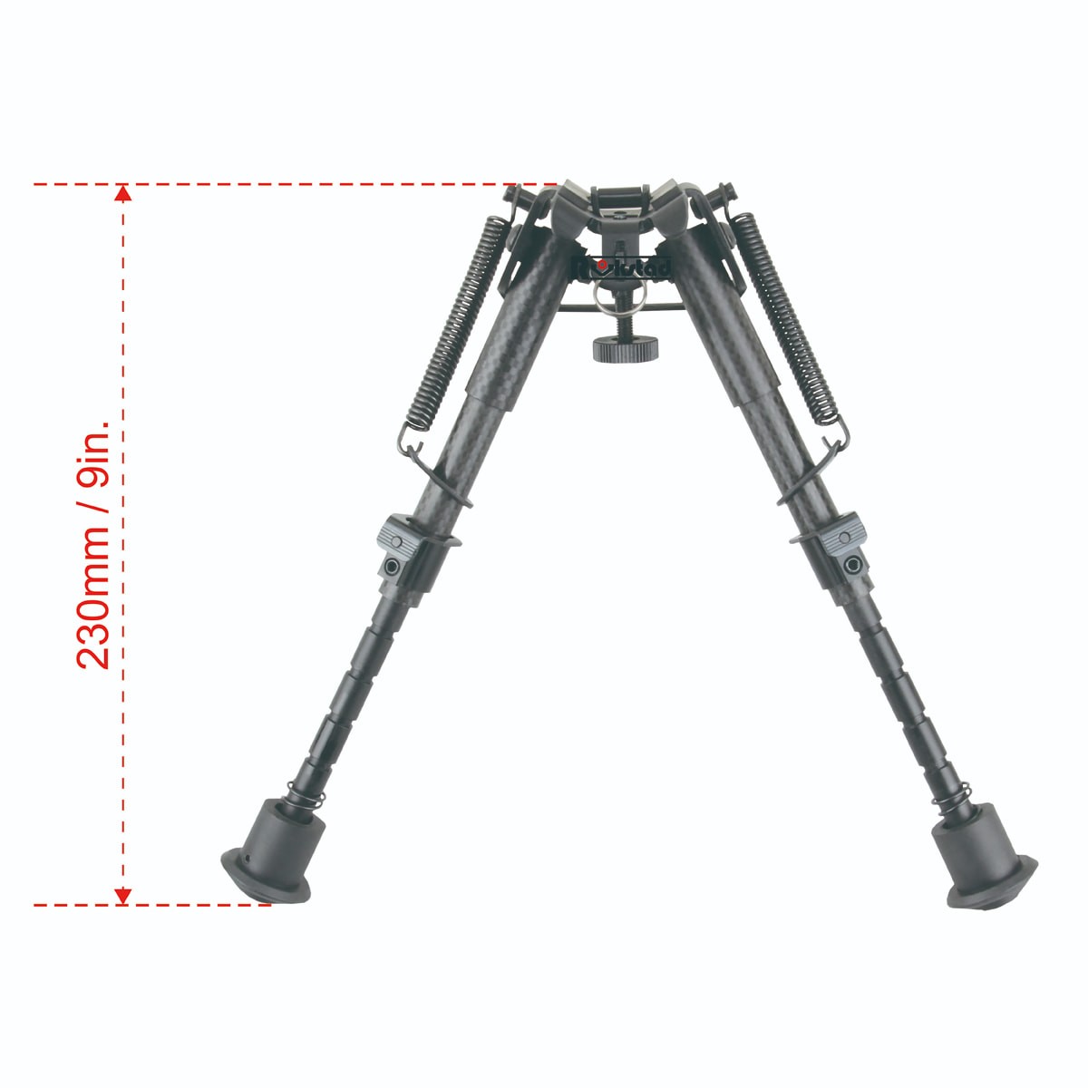 Vector Optics Rokstad 6-9 inch Fixed Bipod for Q/D Swivel with Carbon Fibre Legs