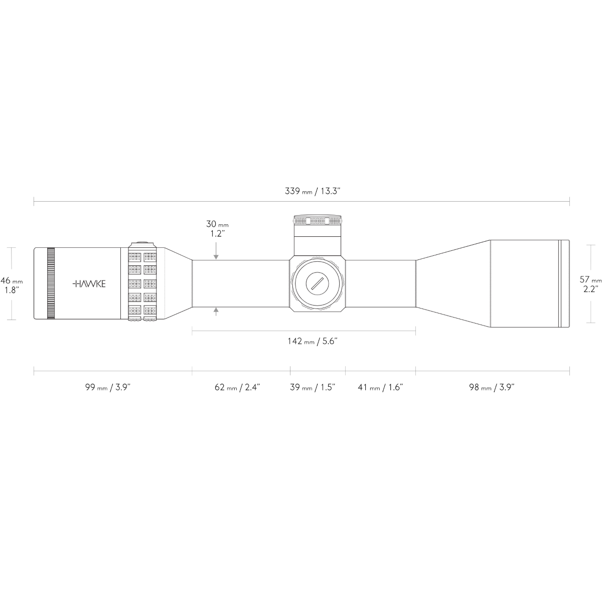 Hawke Sidewinder 30 SF 4-16x50 SR PRO SFP IR Rifle Scope