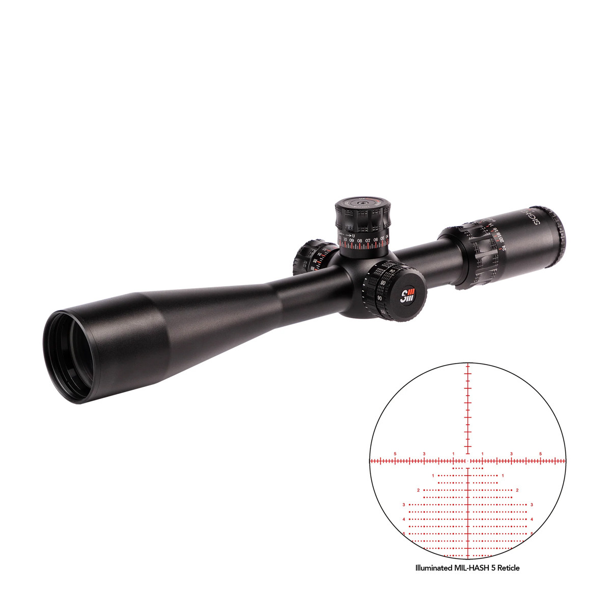 Sightron SIII 6-24x50 Precision Long Range IR Zero Stop MOA-H 30mm Rifle Scope