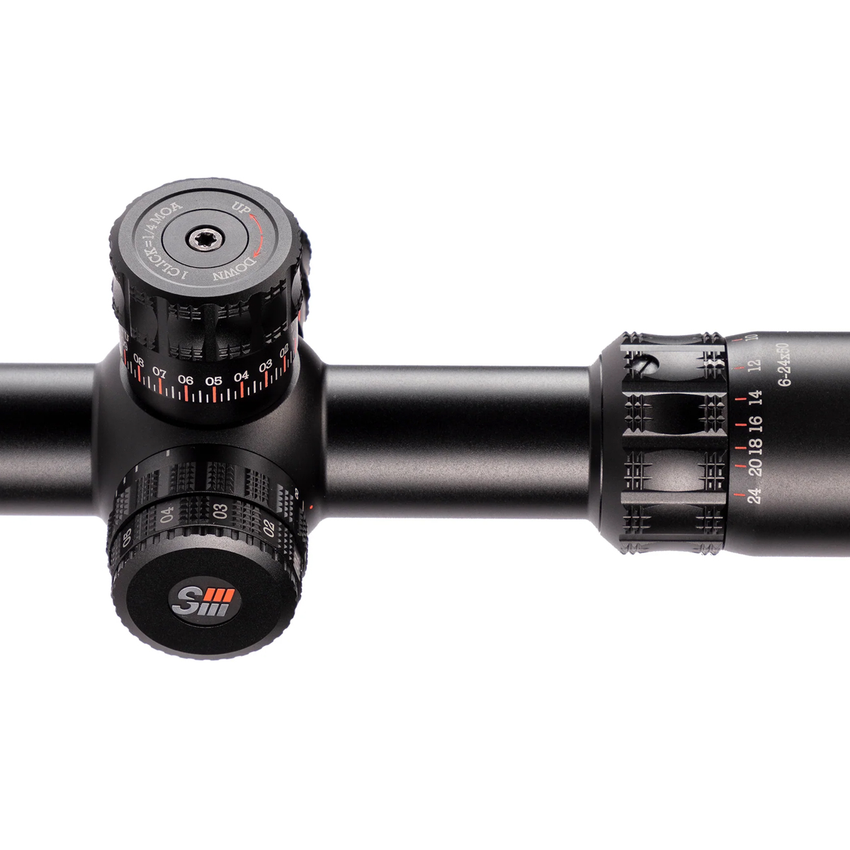 Sightron SIII 6-24x50 Precision Long Range IR Zero Stop MOA-H 30mm Rifle Scope