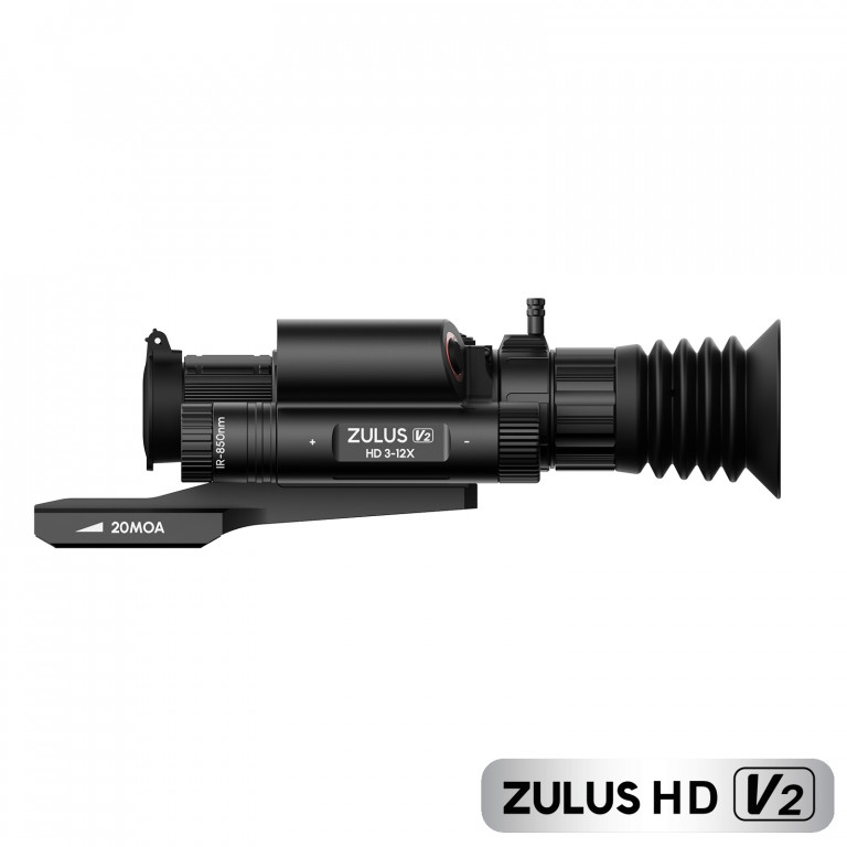 DNT Optics ZULUS HD ZHD312R V2 - 3-12X Digital Night Vision Scope With LRF And Ballistic Calculator (Includes PM20L Picatinny Rail)