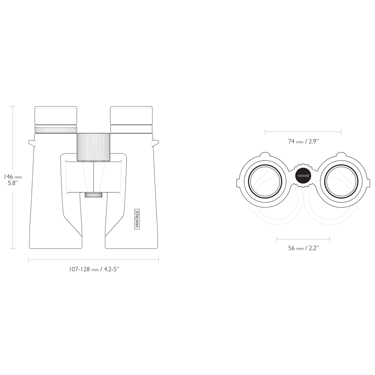 Hawke Vantage 8x42 Binocular - Green