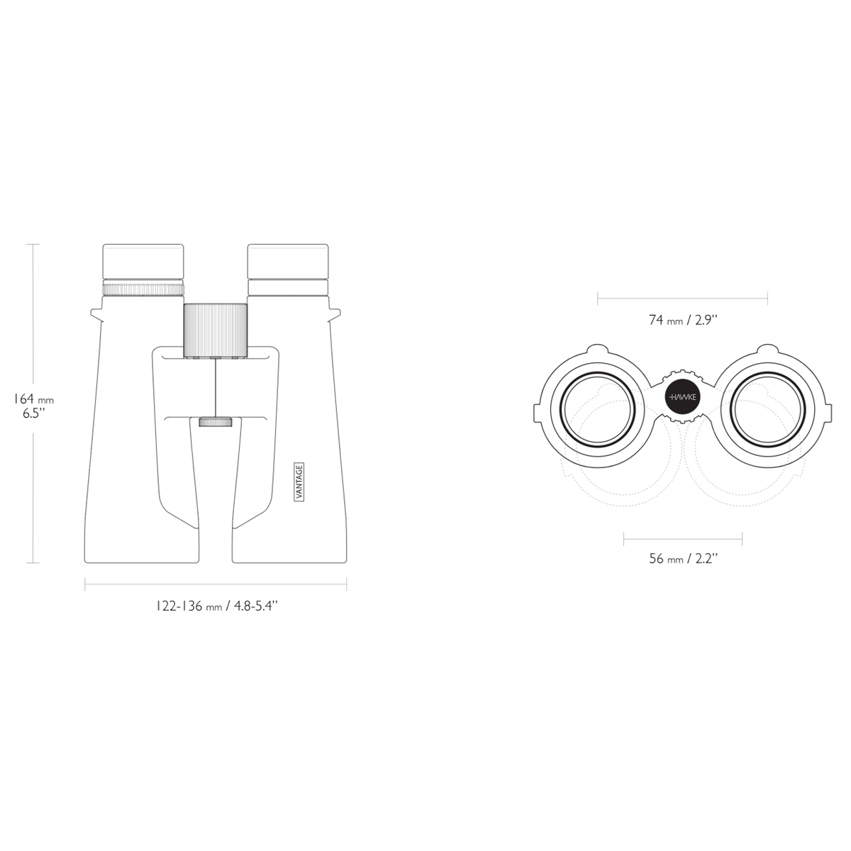 Hawke Vantage 12x50 Binocular - Green