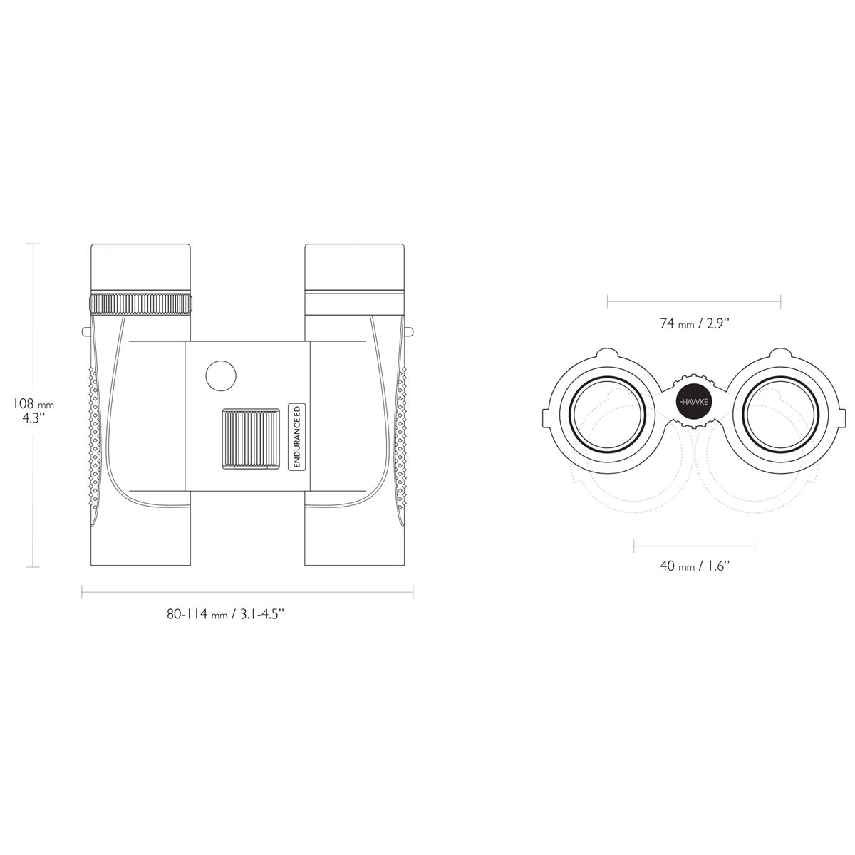 Hawke Endurance ED 10x25 Binocular