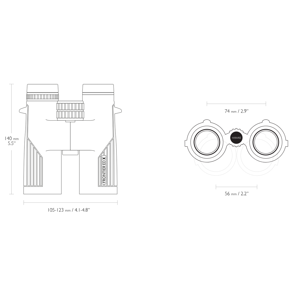  Hawke Frontier HD X 10x42 Binocular - Green