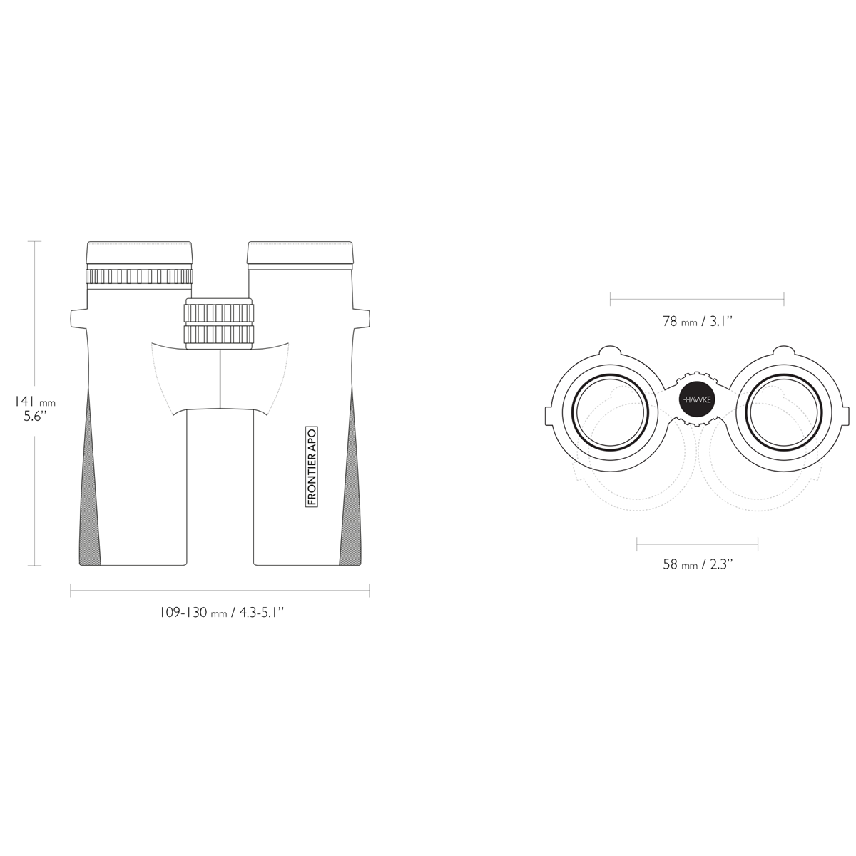  Hawke Frontier APO 8x42 Binoculars - Green
