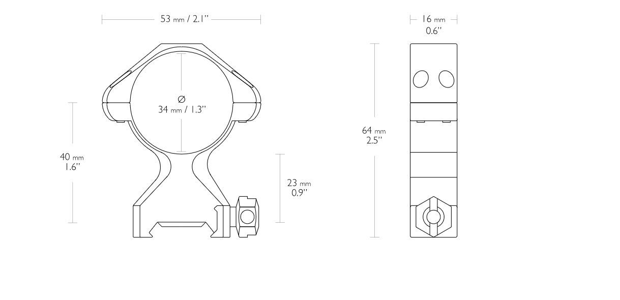Hawke Sport Optics Weaver 34mm Precision Steel Weaver Rifle Scope Rings optics warehouse