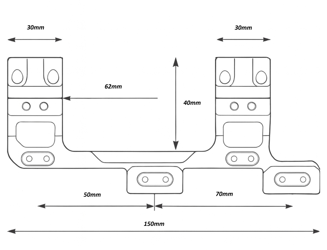 Area 419 Full Cantilever One-Piece 30mm Tactical Scope Mount 