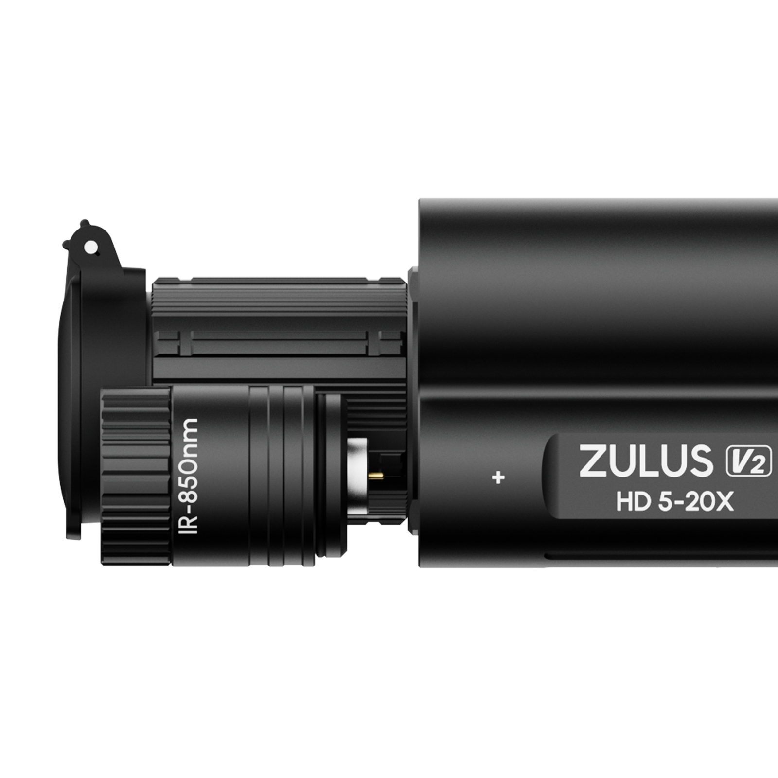 DNT Optics ZULUS HD ZHD520R V2 - 5-20X Digital Night Vision Scope With LRF And Ballistic Calculator (Includes PM20L Picatinny Rail)