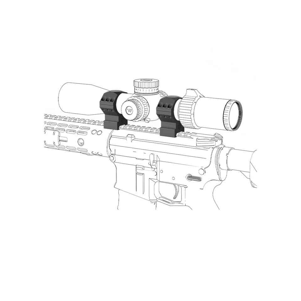 Vector Optics 34mm X-ACCU Scope Rings - Medium