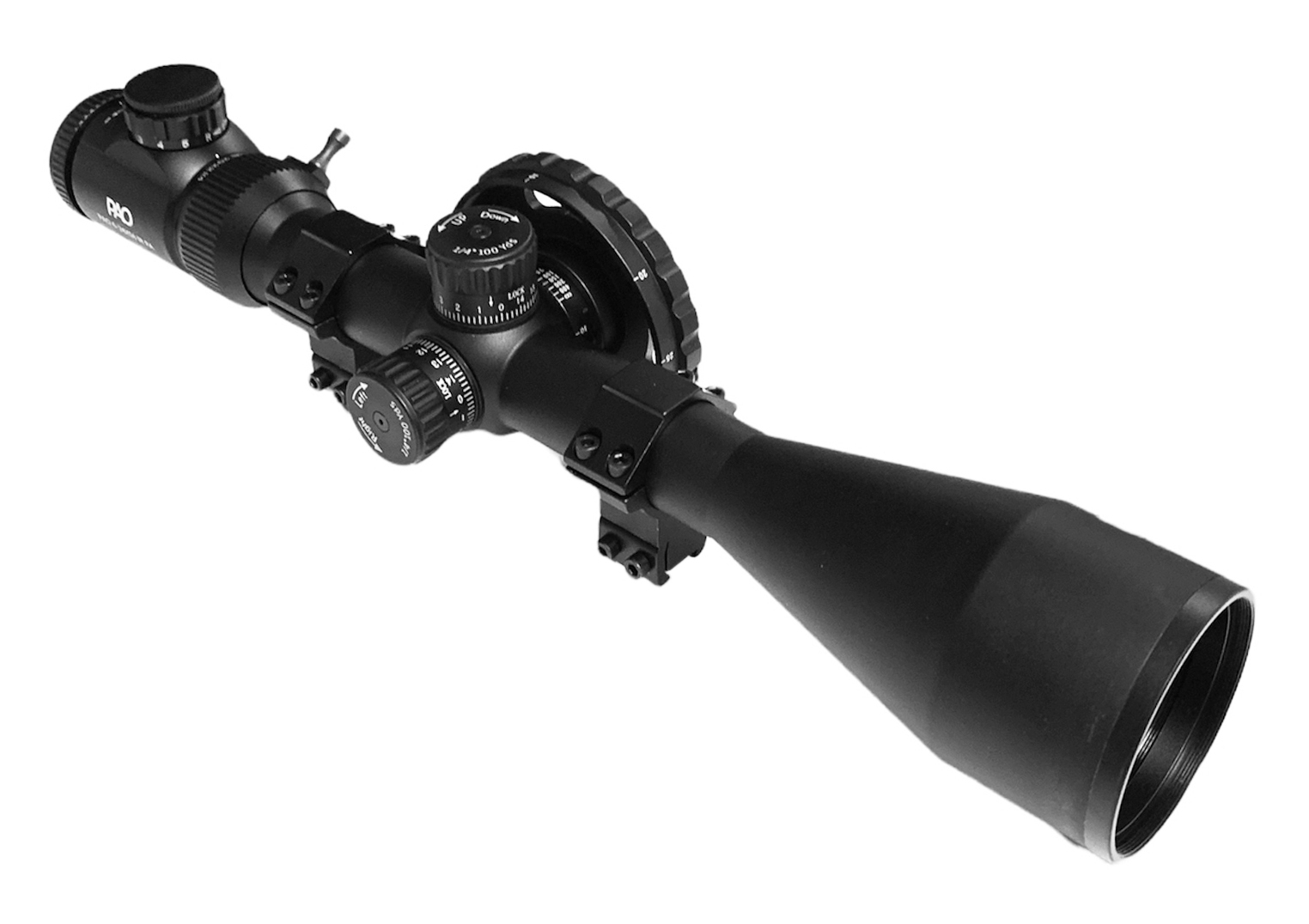 PAO 6-24x56 SSS Illuminated SFP Mil-Dot SF Rifle Scope with Free 9-11mm Dovetail Mounts