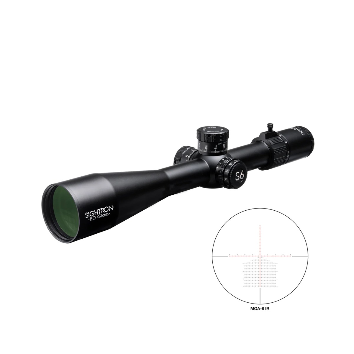 Sightron S6 5-30x56 ED FFP Illuminated MOA-8 1/4MOA 34mm Rifle Scope