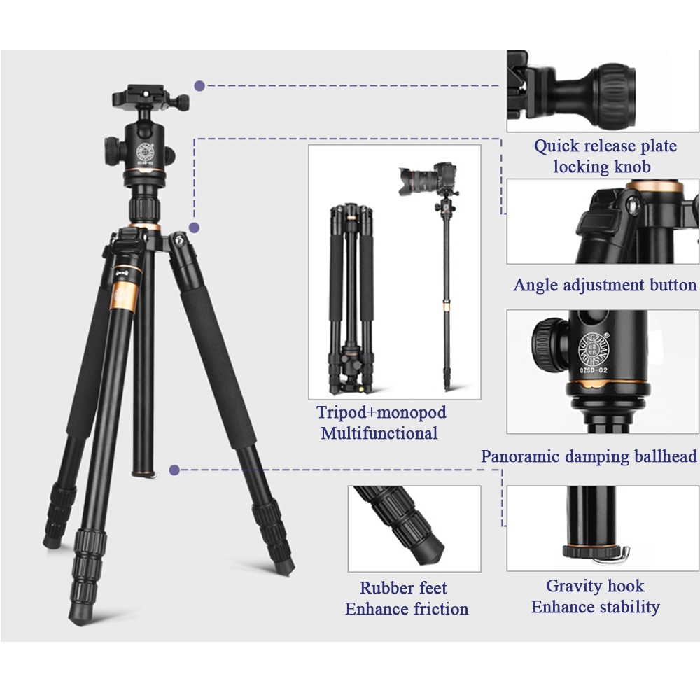 BASE Optics Ball Head Aluminium Tripod with Lightweight Gun Clamp (10kg Load)