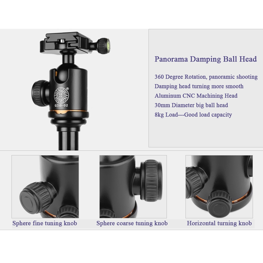 BASE Optics Ball Head Aluminium Tripod with Lightweight Gun Clamp (10kg Load)