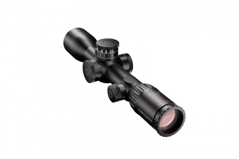 Schmidt & Bender EXOS 3-21x50 SFP Illuminated LRH-MOA ST II LT 1/4 MOA CCW Rifle Scope