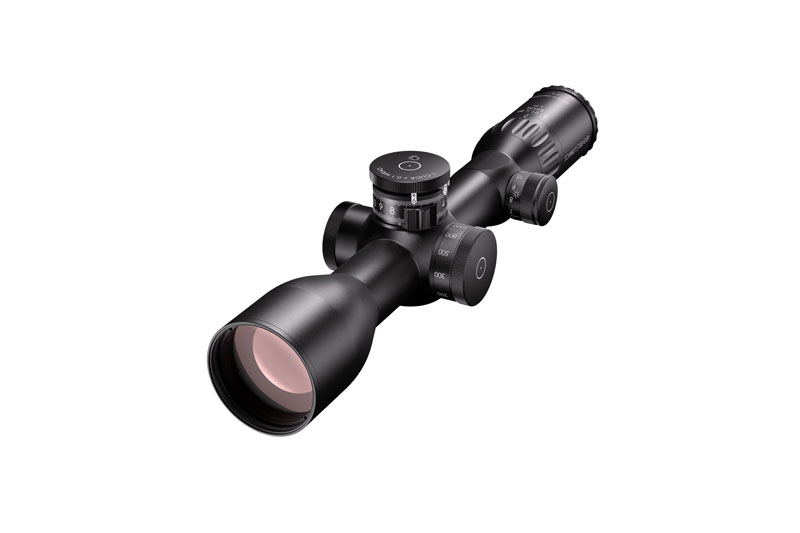 Schmidt & Bender EXOS 3-21x50 SFP Illuminated LRH-MOA ST II LT 1/4 MOA CCW Rifle Scope