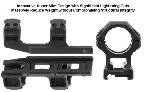 UTG ACCU-SYNC 1" Medium Profile 34mm Offset Picatinny Rings, Black