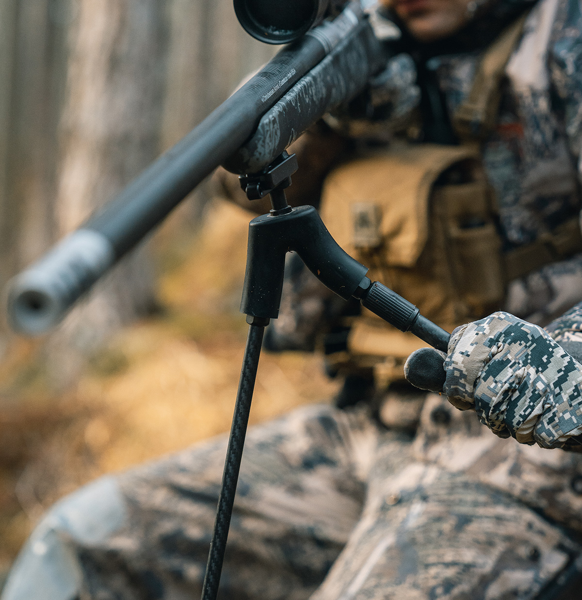 Spartan Springbok Bipod QD MagnaSwitch Bipod Pan/Cant 19.5-38.5" Adjustable