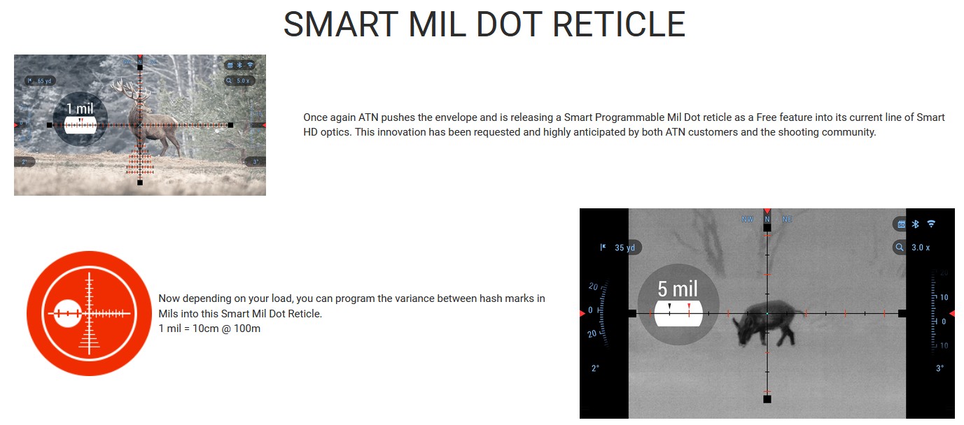 ATN X-Sight 5 5-25x PRO ED Smart Day/Night Hunting Rifle Scope