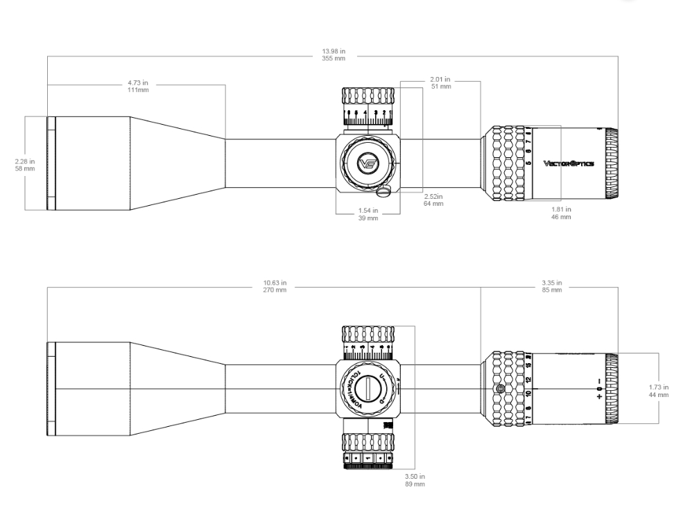 Vector Optics Sentinel 5-25x50 FFP HD VSE-5 1/4 MOA 30mm Rifle Scope