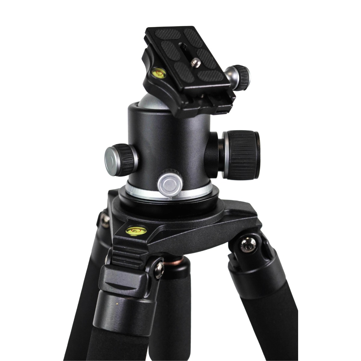 BASE Optics Heavy Duty Pan and Swivel Tripod  w/ Ball Head and Saddle Clamp (18kg Load)
