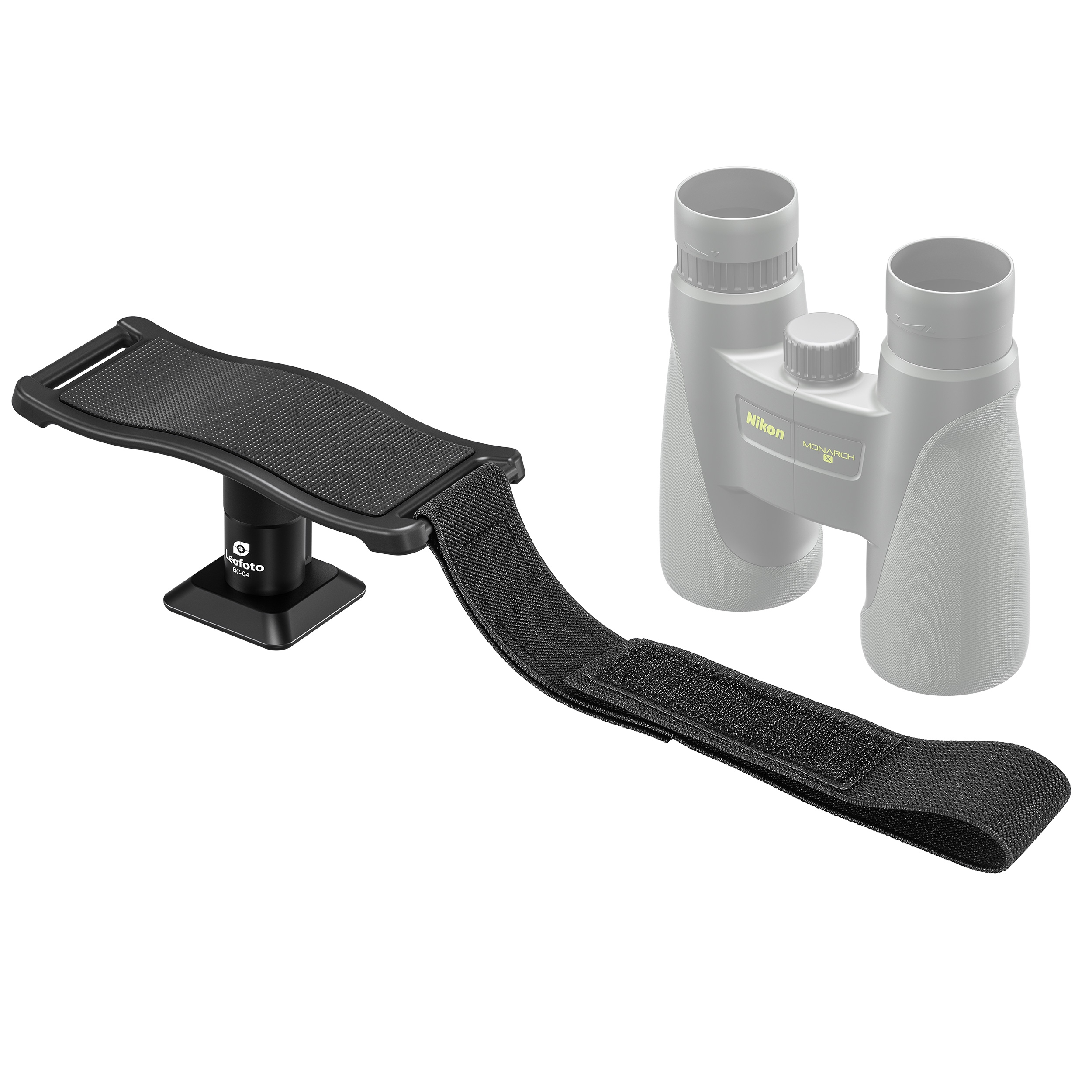 Leofoto Binocular Adaptor Tray with Hook and Loop Strap System