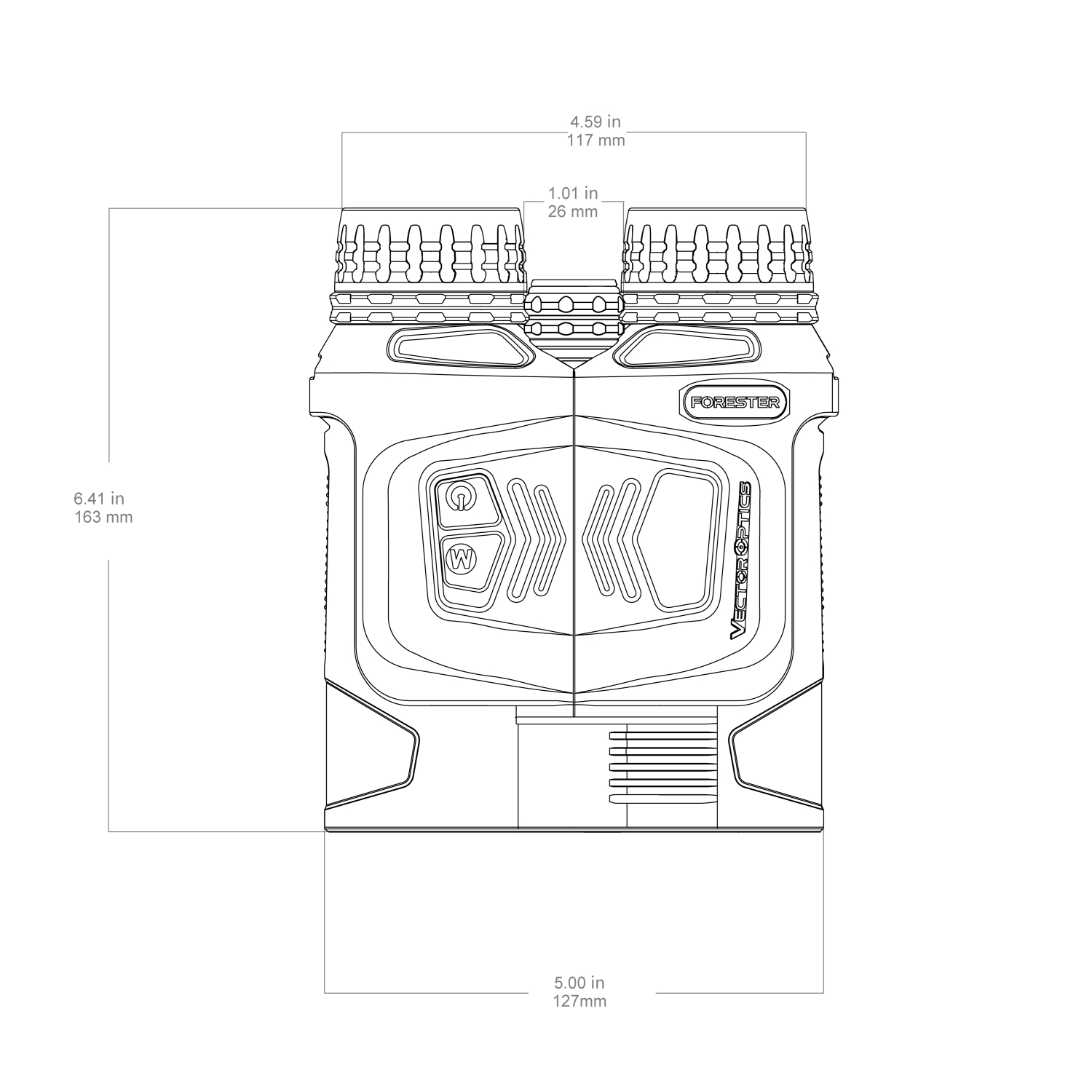 Vector Optics Forester 10x42 1500 YD Laser Range Finder Binocular