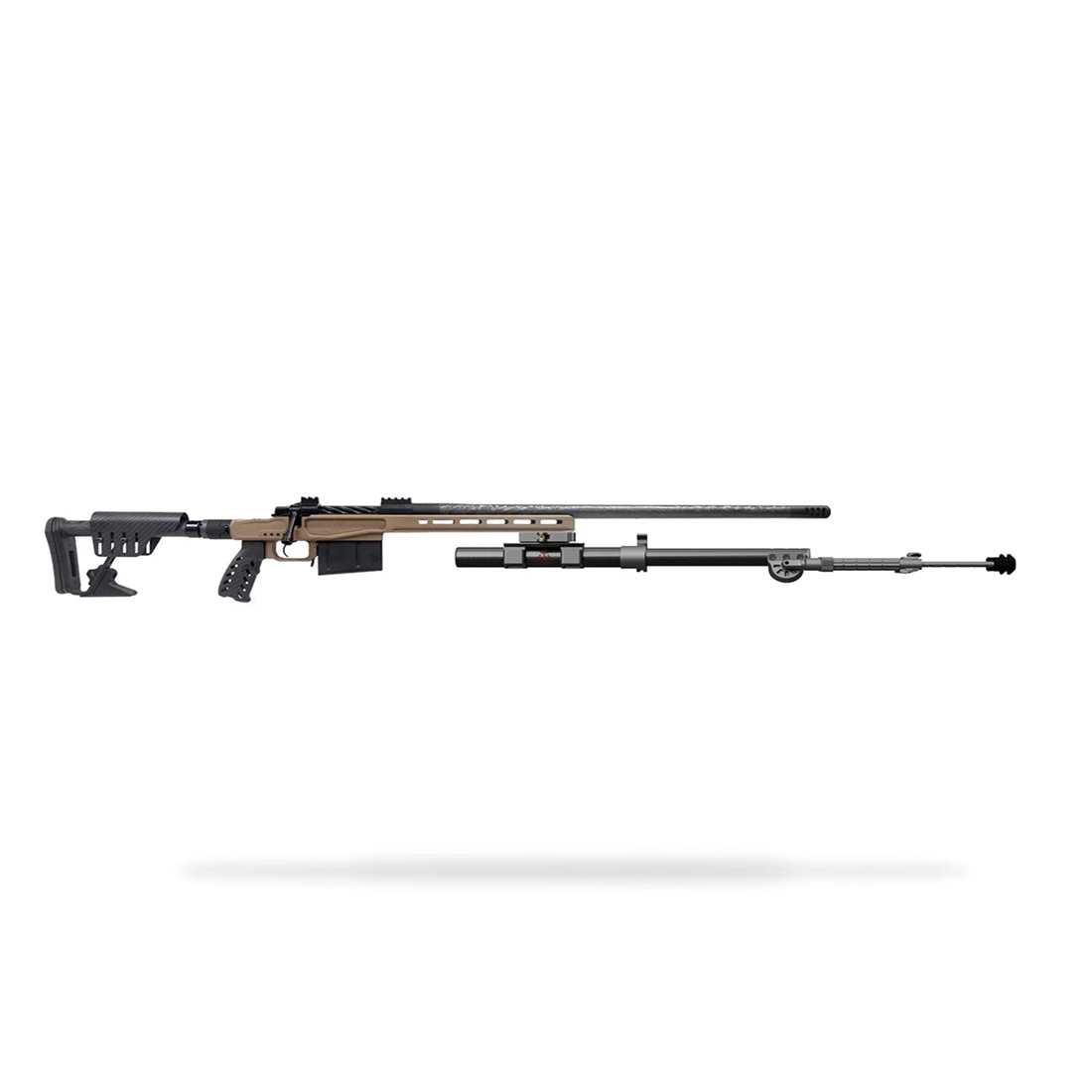 Accuracy Solutions BipodeXt Hunter PRO XL Rifle Stabilizer - Black Hard Anodized